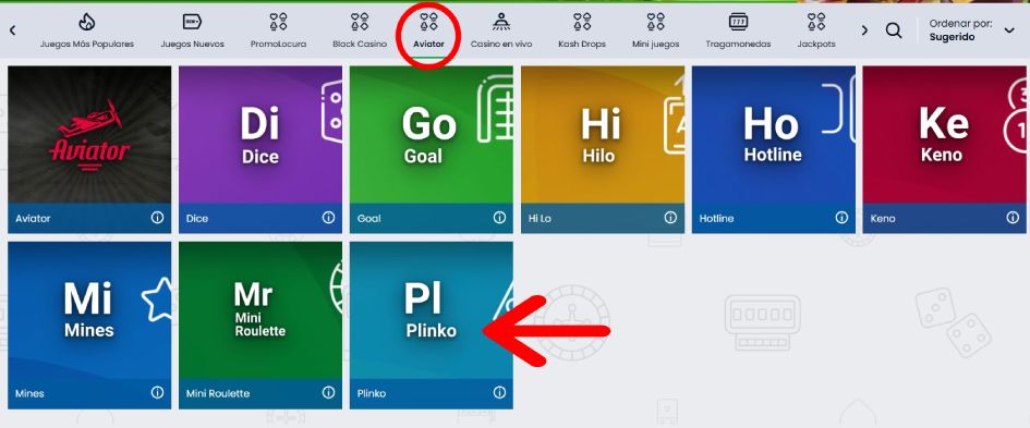 Casino Plinko en Betcris México